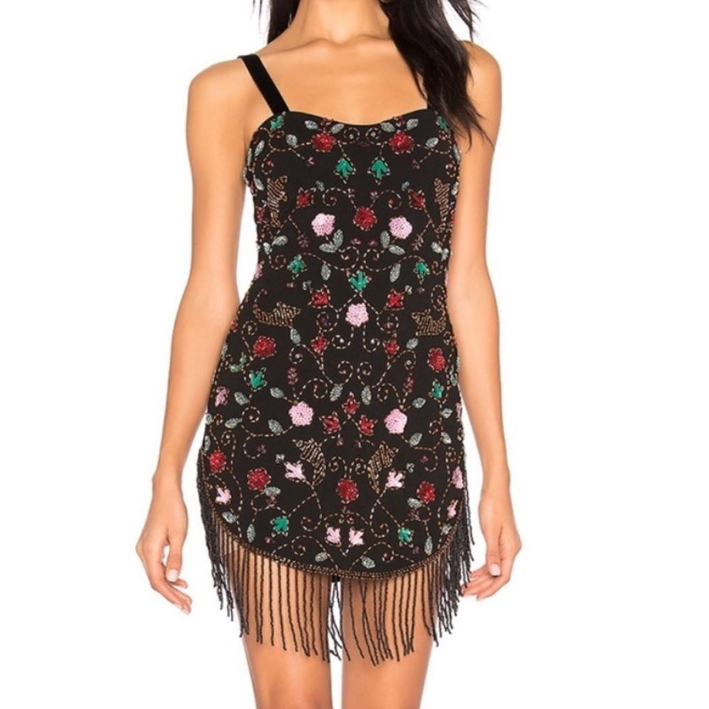 Revolve h:ours El Tulipan Beaded Mini Dress S